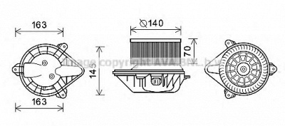 AVA QUALITY COOLING ol8624 -  Электродвигатель, вентиляция салона
